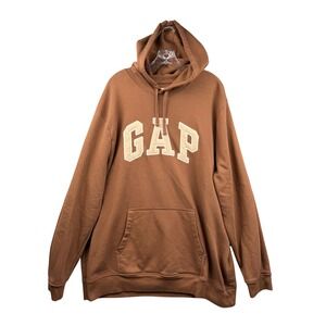 Gap Arch Logo Hoodie Brazen Mens Brown XXL Pullover Sweatshirt